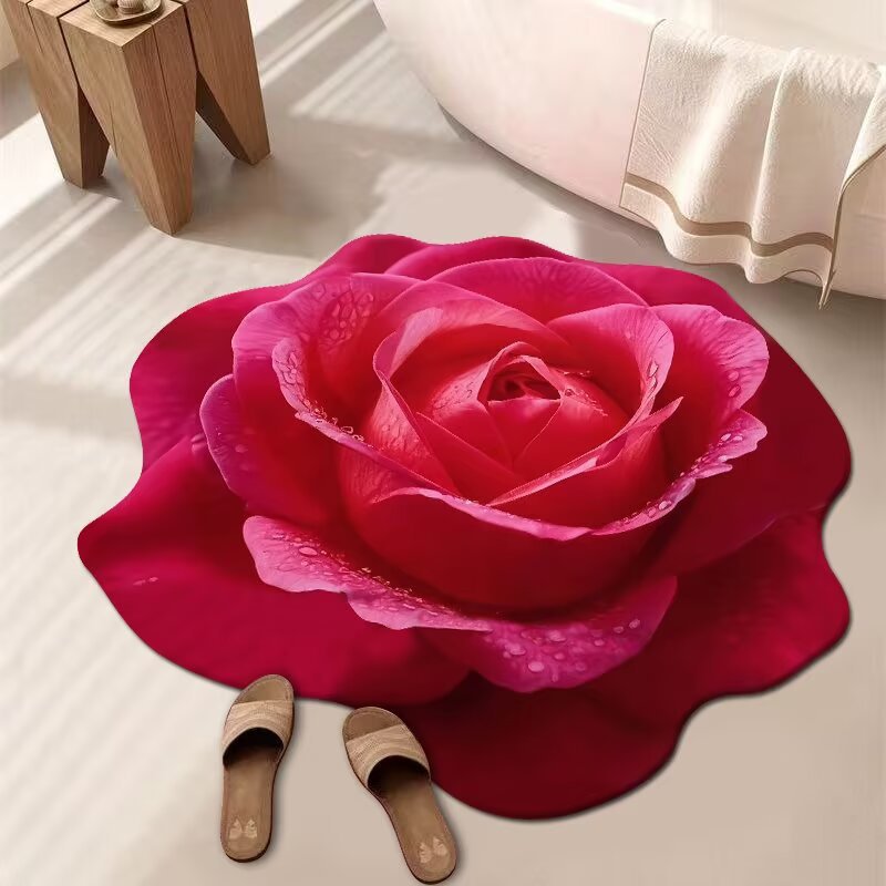Blumenmuster Badematte