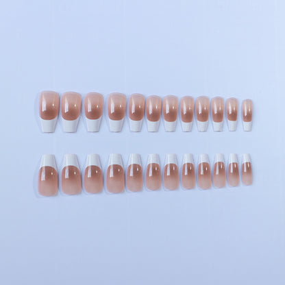 Elegantes Gel Französisch Tipp Nagelkunst Set