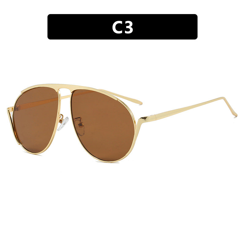 Damen modische Piloten-Sonnenbrille mit polarisierten Gläsern und elegantem Metallrahmen Brehn