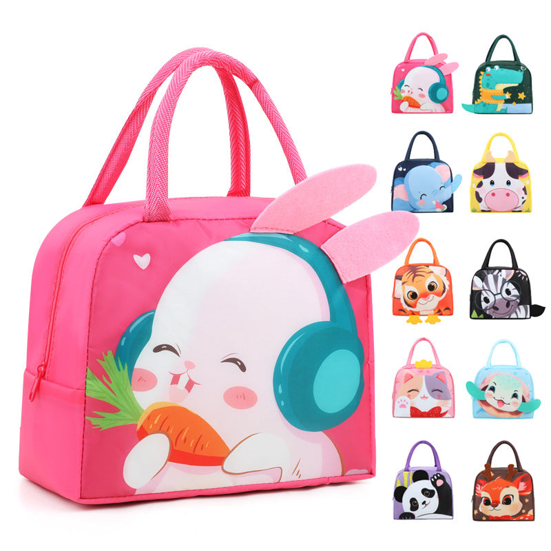 Spaß Cartoon Hasen-Themen Isolierte Lunch Tasche Brehn