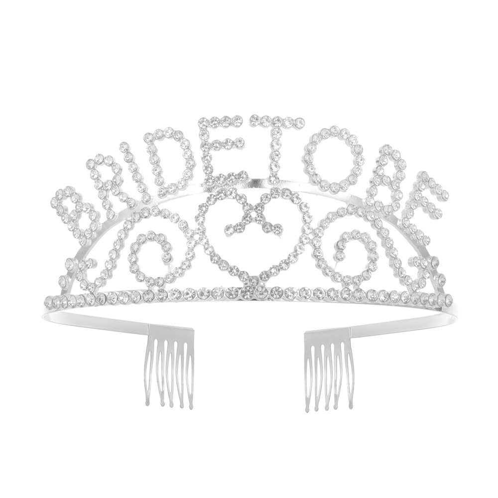 Damen Glitzernde Braut Tiara Brehn