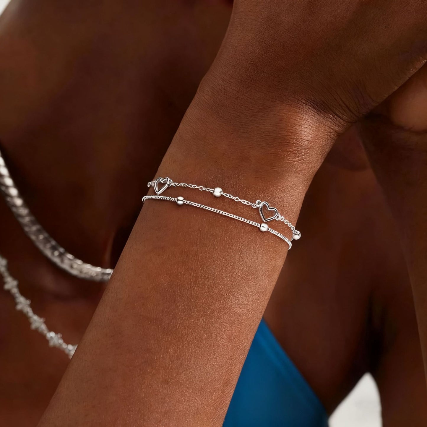 Herz Charm Schicht-Armband Brehn