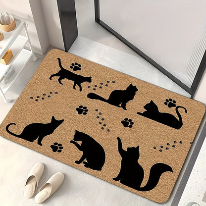 Weicher Plüsch-Katzenpfoten-Badeteppich