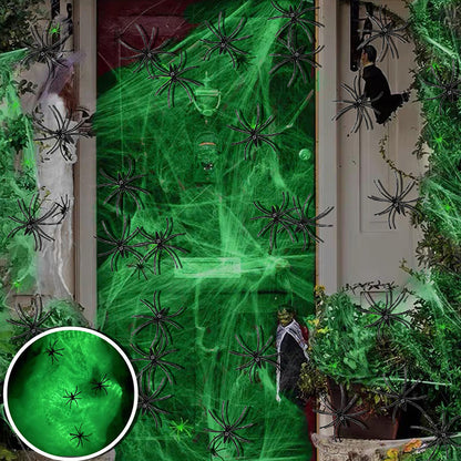 Halloween Deko-Web-Spinnen-Set