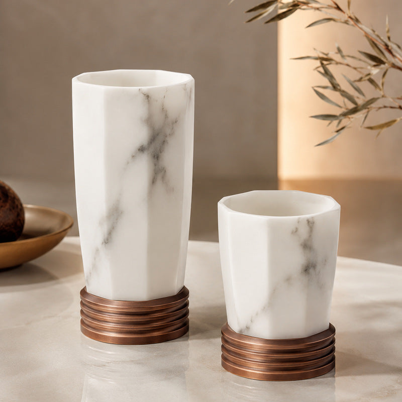 Elegante Marmor Kerzenhalter