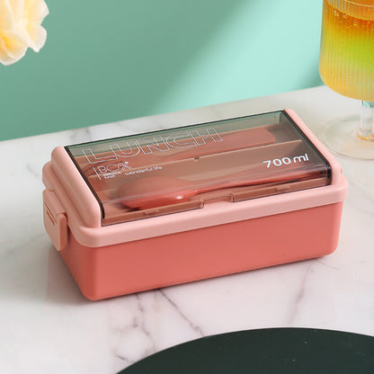 Multifunktionale Lebensmittelaufbewahrung Lunchbox mit integriertem Besteckset