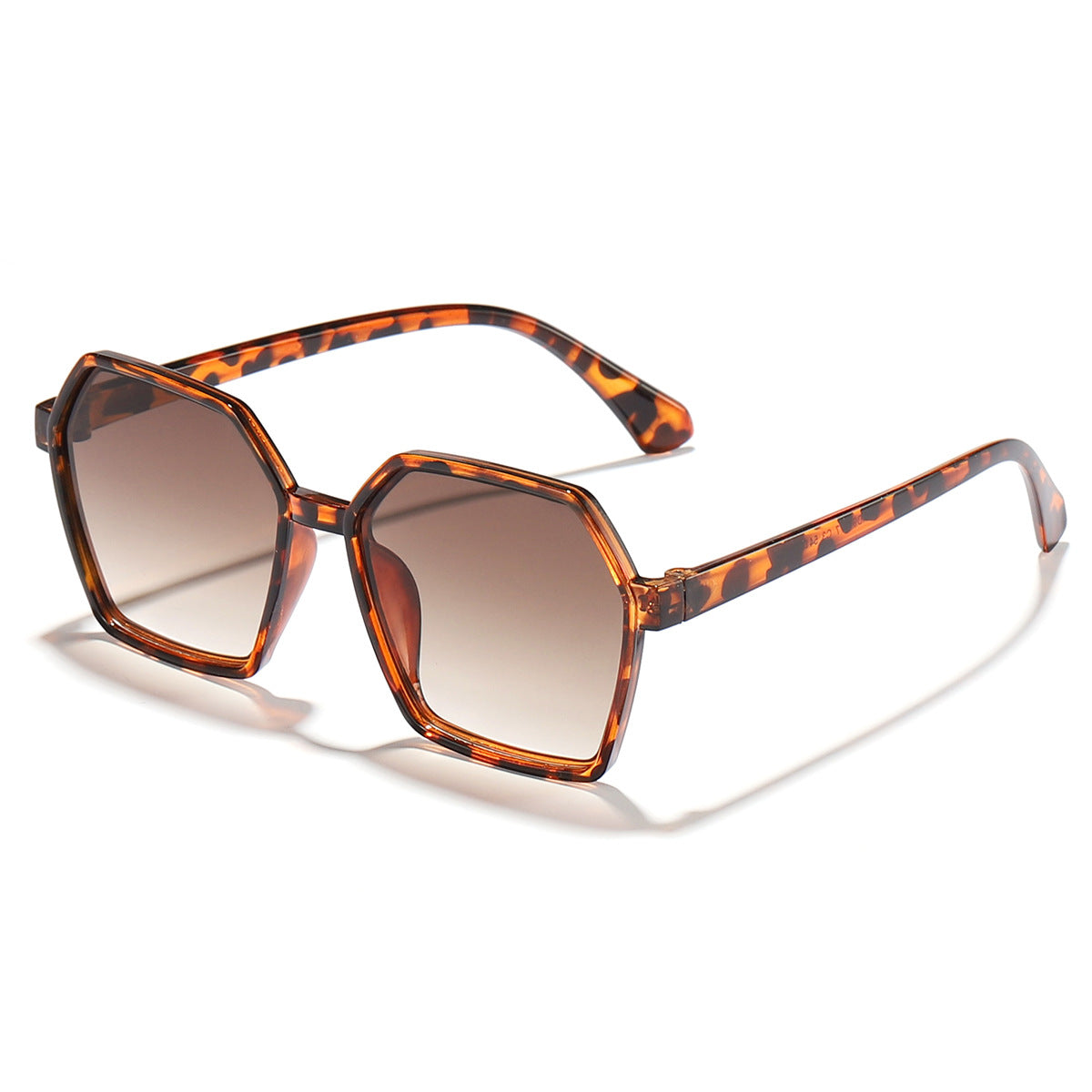 Damen elegante Sonnenbrille im modernen Hexagon-Design Brehn