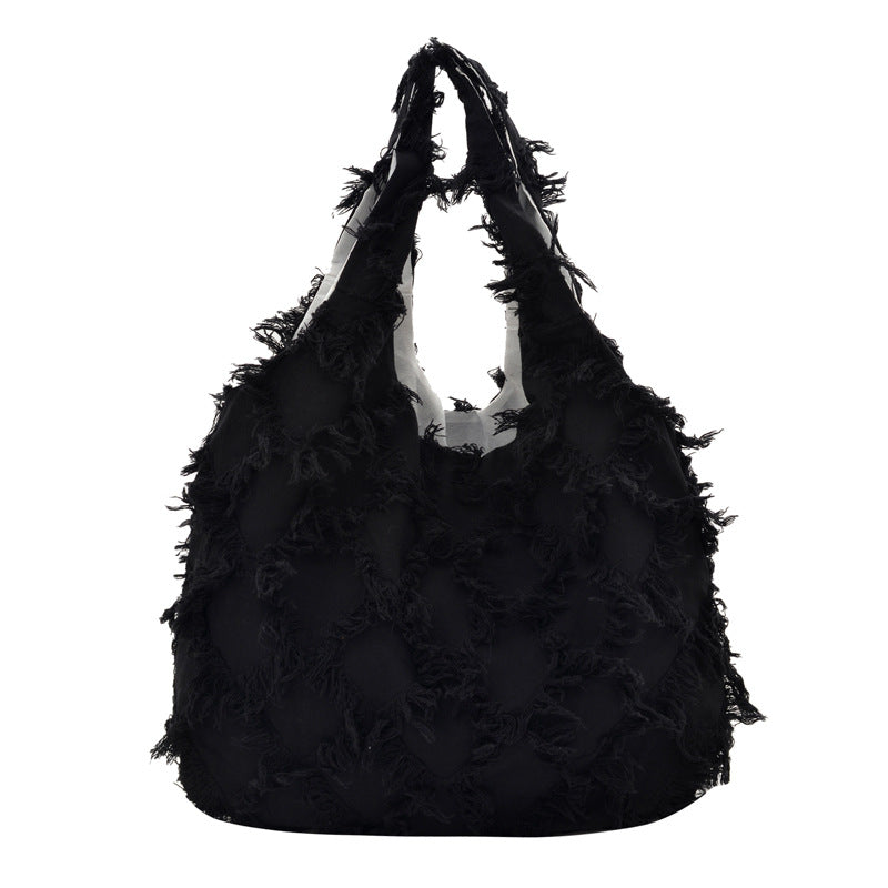 WoFringed Texturierte Schultertasche Brehn