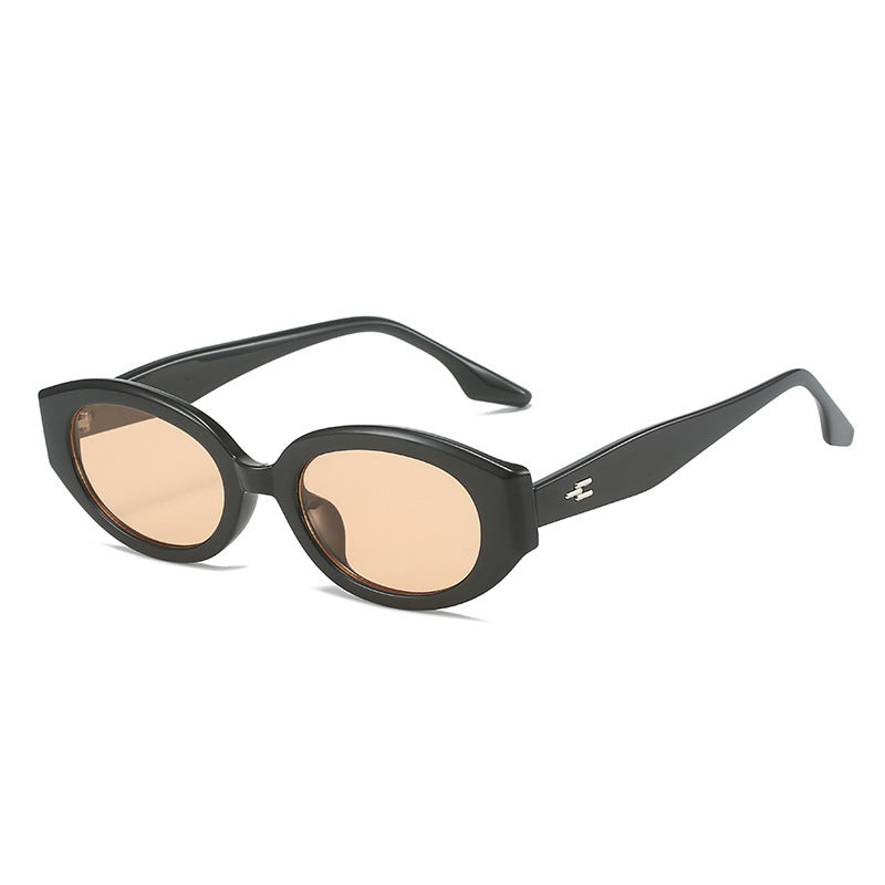 Modische auffällige ovale Sonnenbrille Brehn