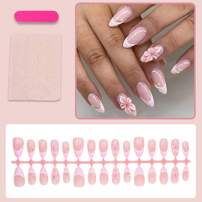 Kunstnagelset mit floraler Akzentgestaltung Brehn