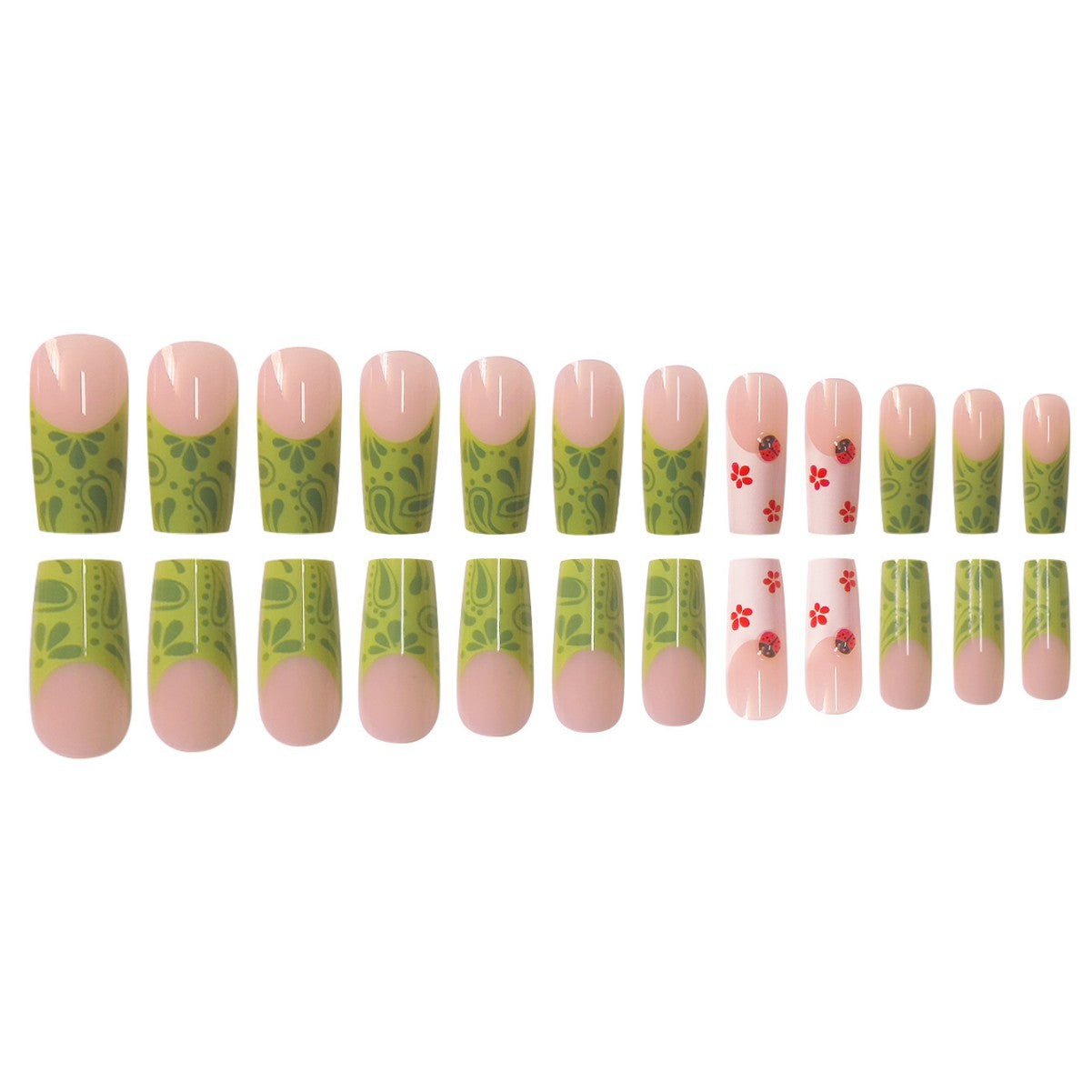 Kreative floral-inspirierte Press-On-Nagelverlängerungen Brehn