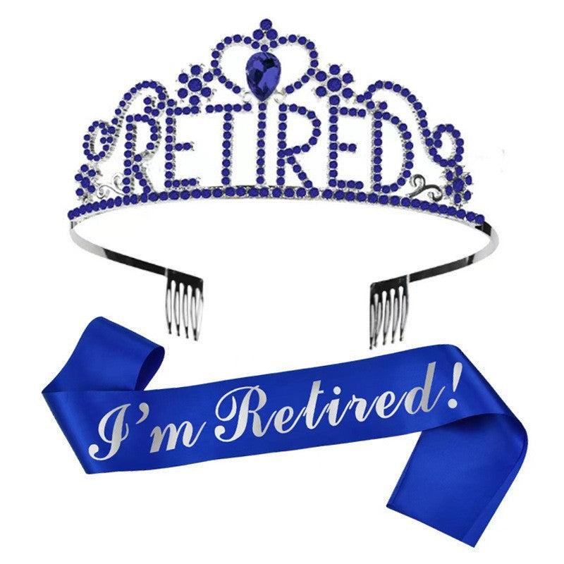 Damen Festliche Tiara mit Aufschrift und Satin-Schärpe Brehn