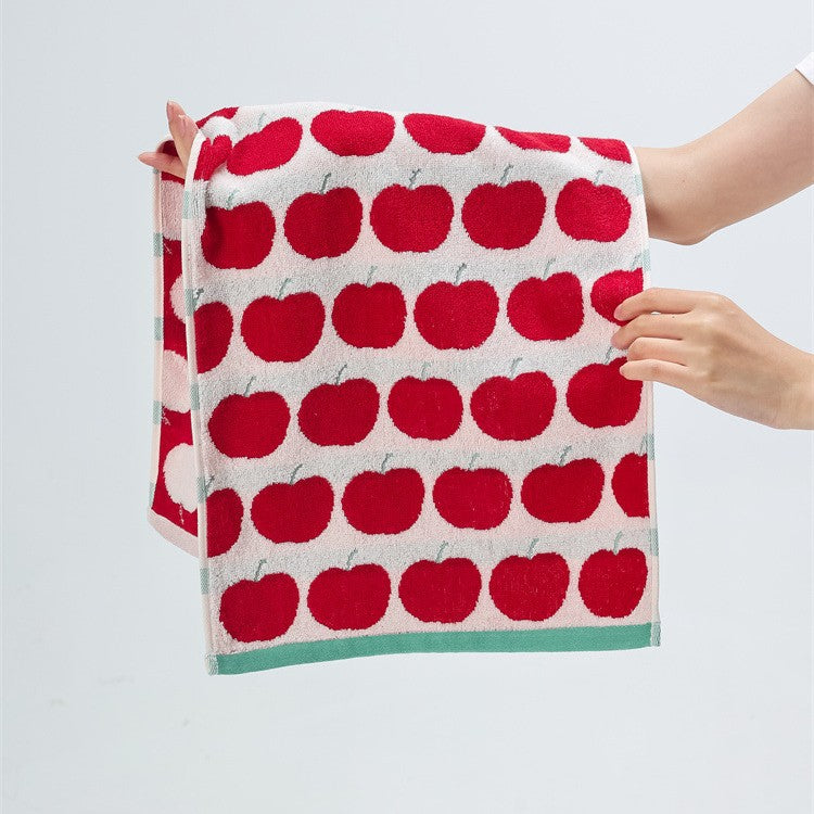 Weiches Jacquard-Gästetuch mit Kirschmuster Brehn