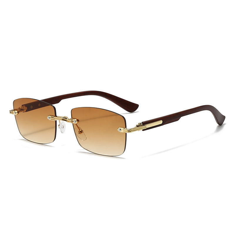 Damen modische quadratische Sonnenbrille mit eleganten Holzakzenten Brehn