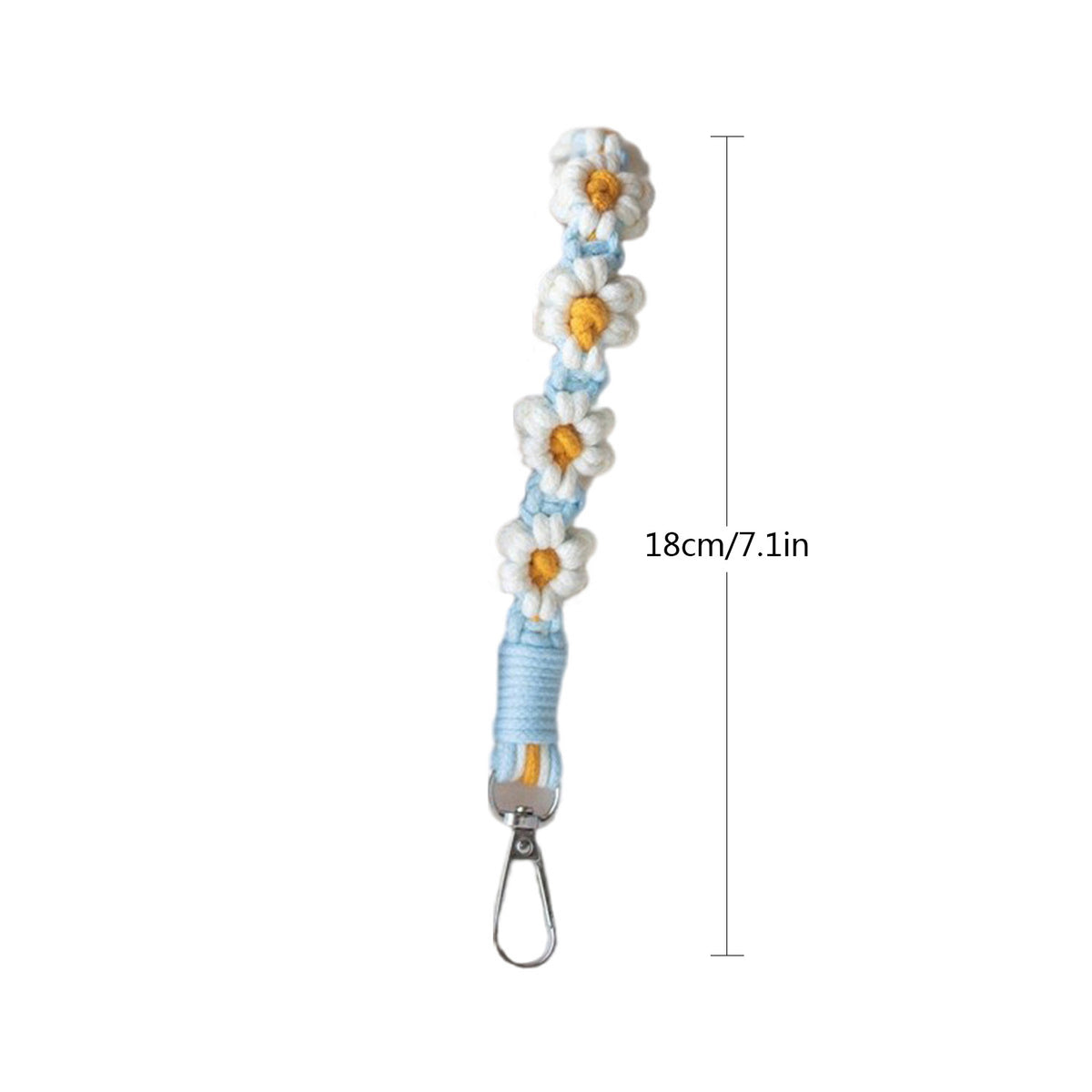 Makramee Schlüsselanhänger Halter mit floralem Design Brehn