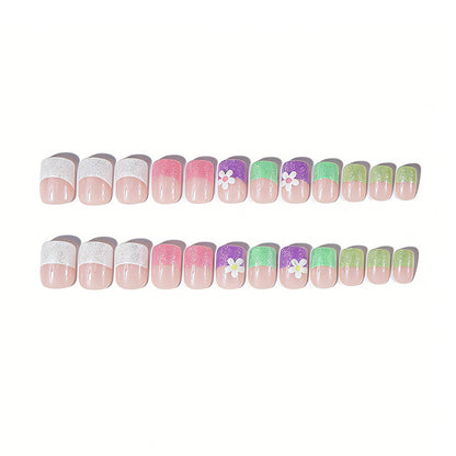 Glitzernde Floral Nagelkunst Verbesserungen Brehn