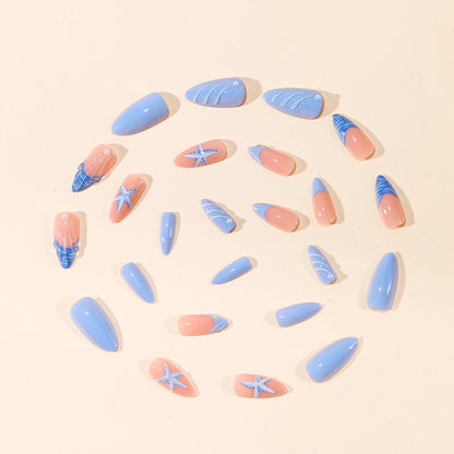 Ozean-inspiriertes 3D-Nagelkunst-Design Brehn