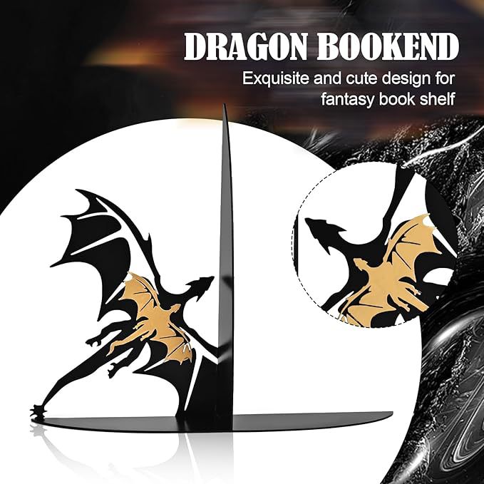 Drachen-inspirierte dekorative Buchstützen