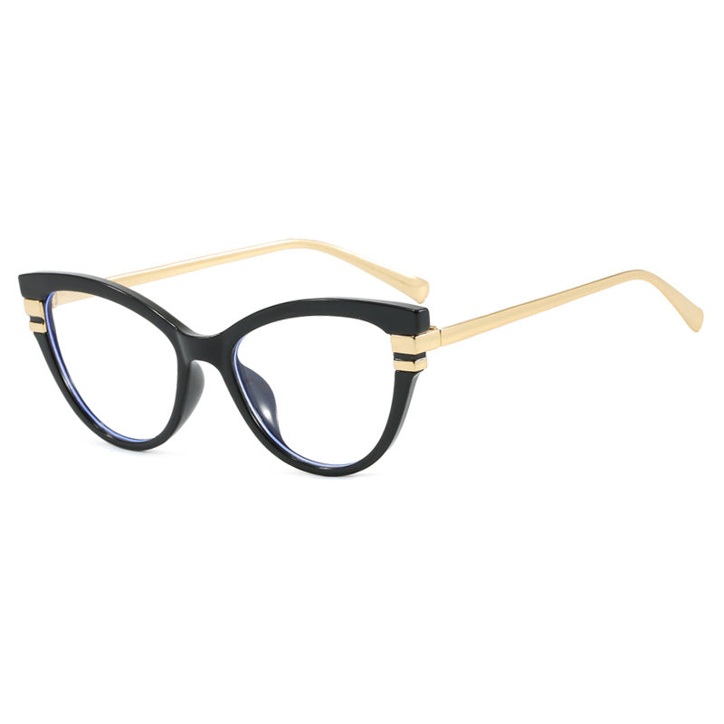 Damen Cat-Eye Sonnenbrille mit elegantem Kunststoffrahmen und goldenen Akzenten Brehn