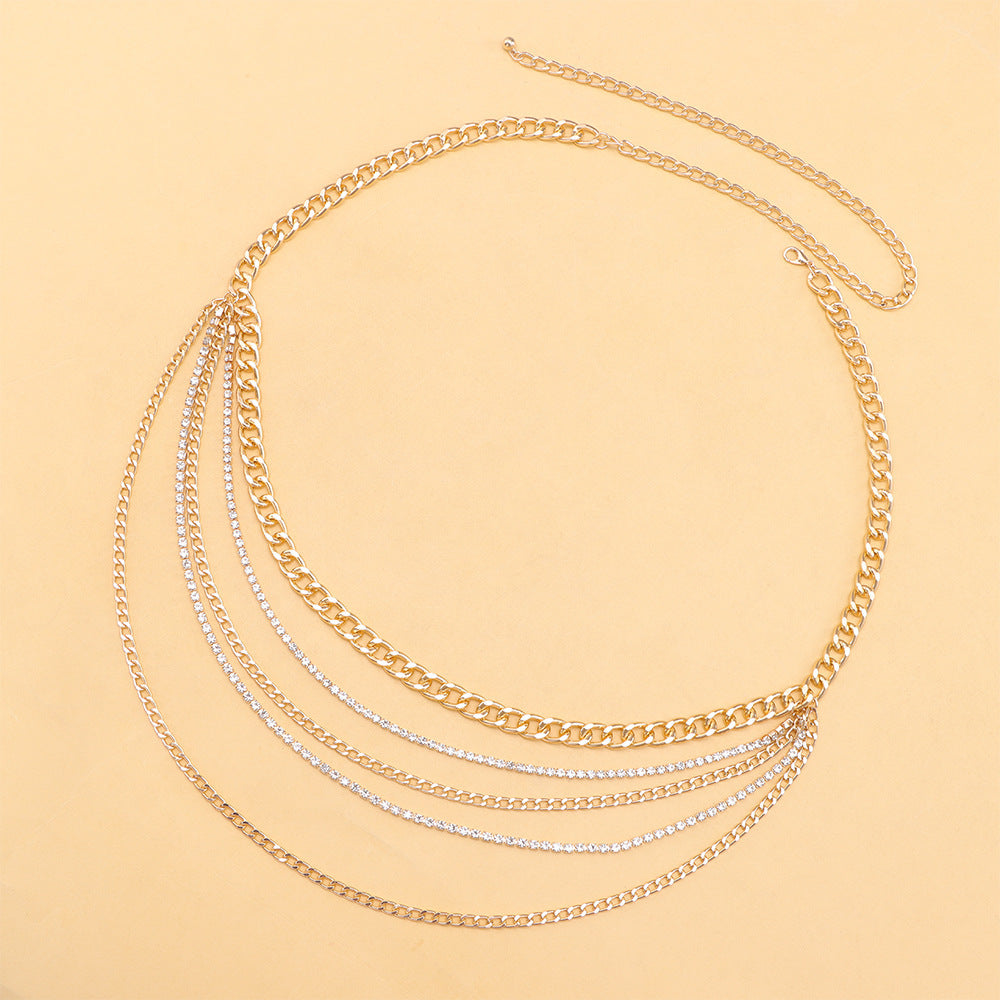 Mehrschichtige Ketten Körper Schmuck Brehn