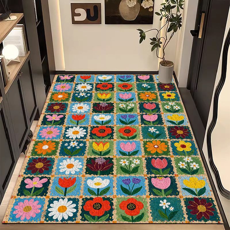 Blumenmuster Teppich