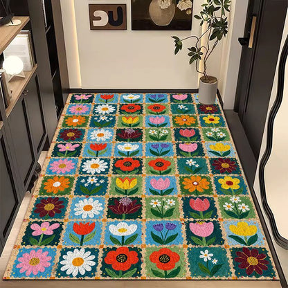 Blumenmuster Teppich