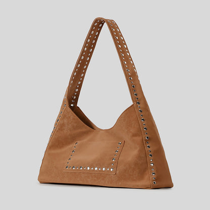 Nieten Wildleder Hobo Tasche