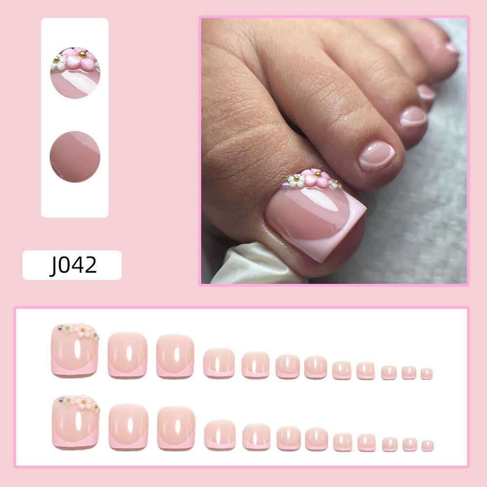 Fußnagelkunstset mit Floralem 3D-Design Brehn