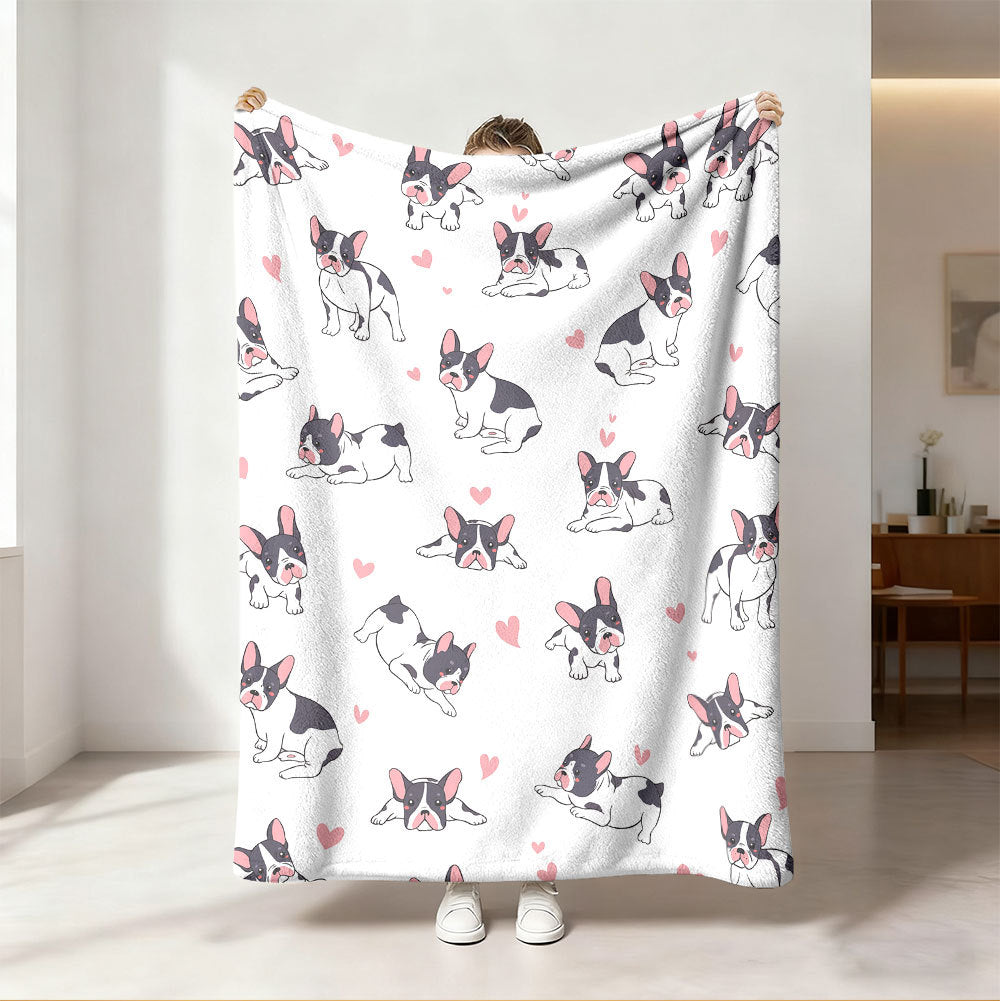Gemütliche hundethemed Fleece-Wurfdecke