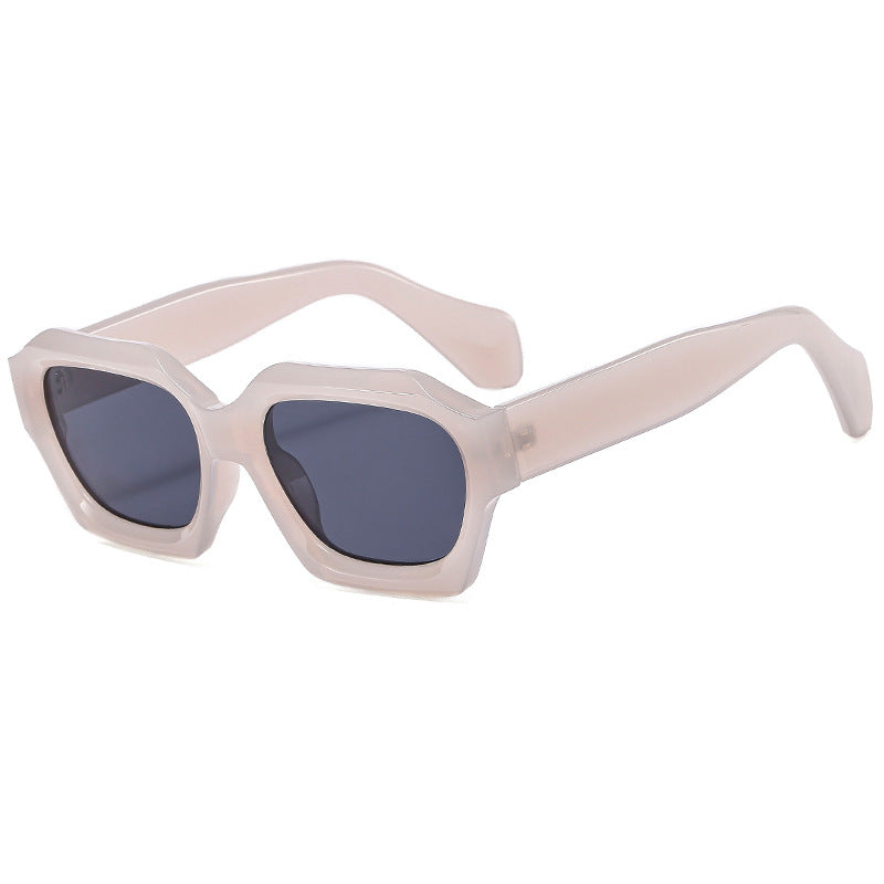 Damen Designer-Sonnenbrille mit markantem geometrischen Rahmen und polarisierenden Gläsern Brehn
