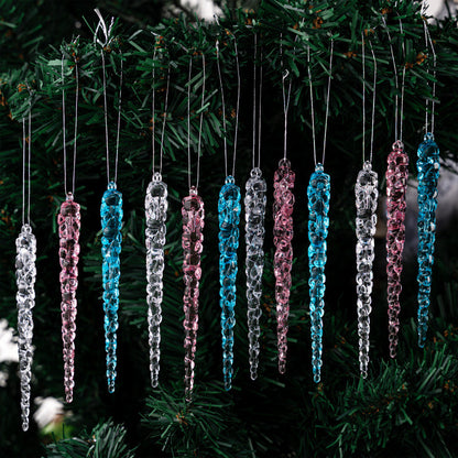 Dekorative Weihnachtsbaumanhänger in Eiszapfen-Form Brehn