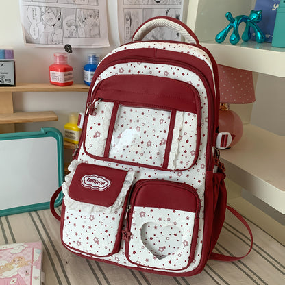 Stylische Sternen-Print Freizeit-Rucksack Brehn