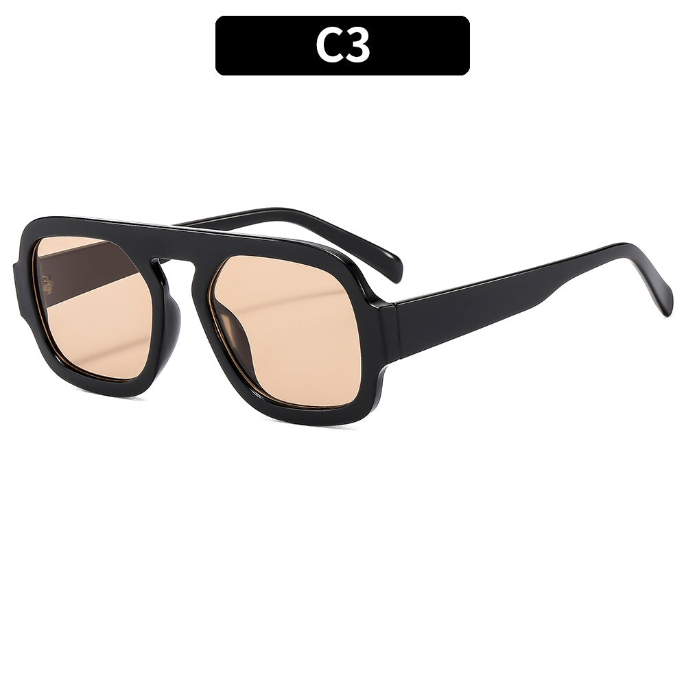 Einfache Acetat Quadrat Sonnenbrille