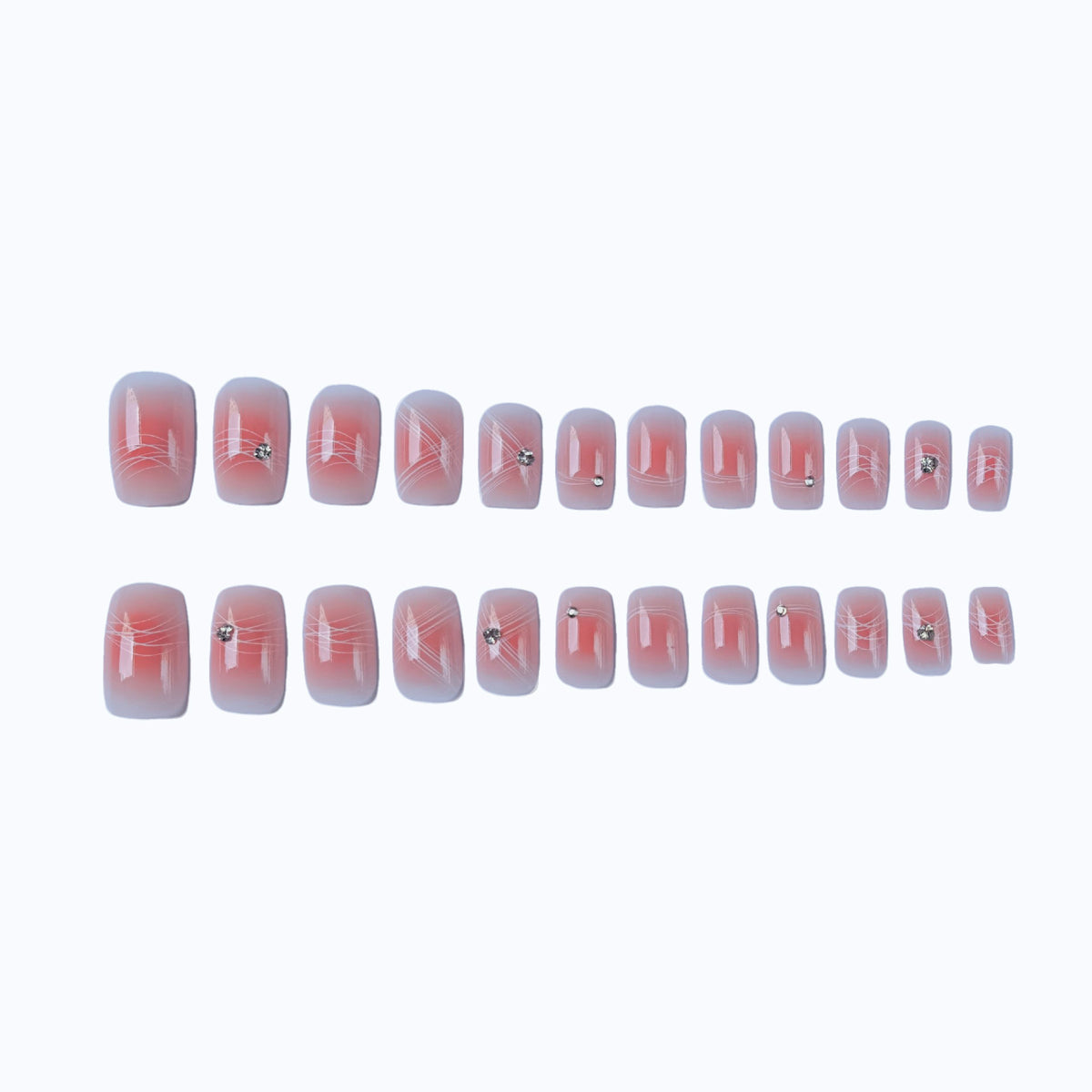 Elegantes Strass-Nagelkunst-Set