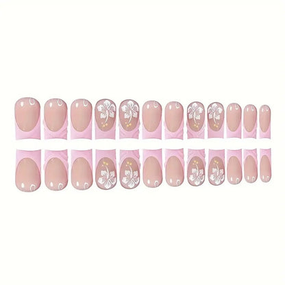 Elegante Florale Kunst Nagelverzierungen Brehn