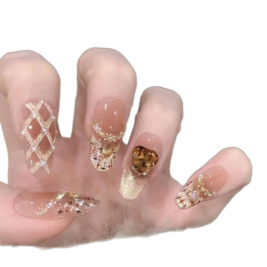 Glitzerndes Künstlerisches Press-On Nageldesign Brehn