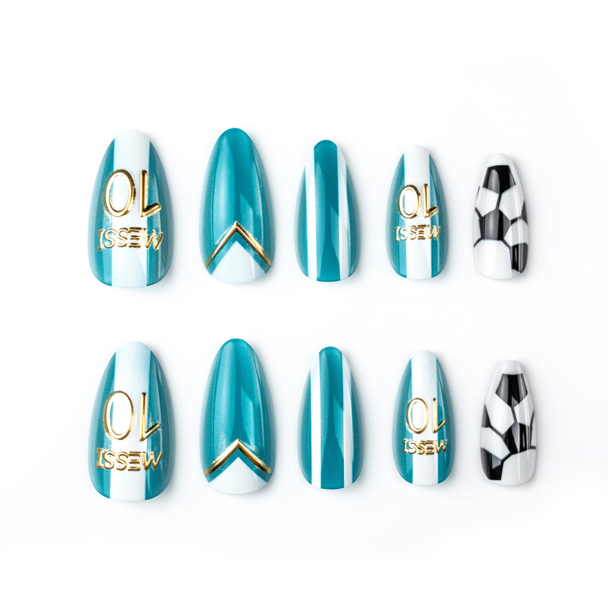 Sport-Themen Press-On Nail Art Set