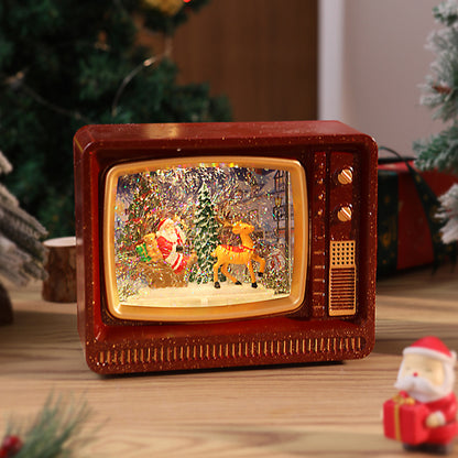 Nostalgisches Weihnachtsfernseher-Dekor Brehn