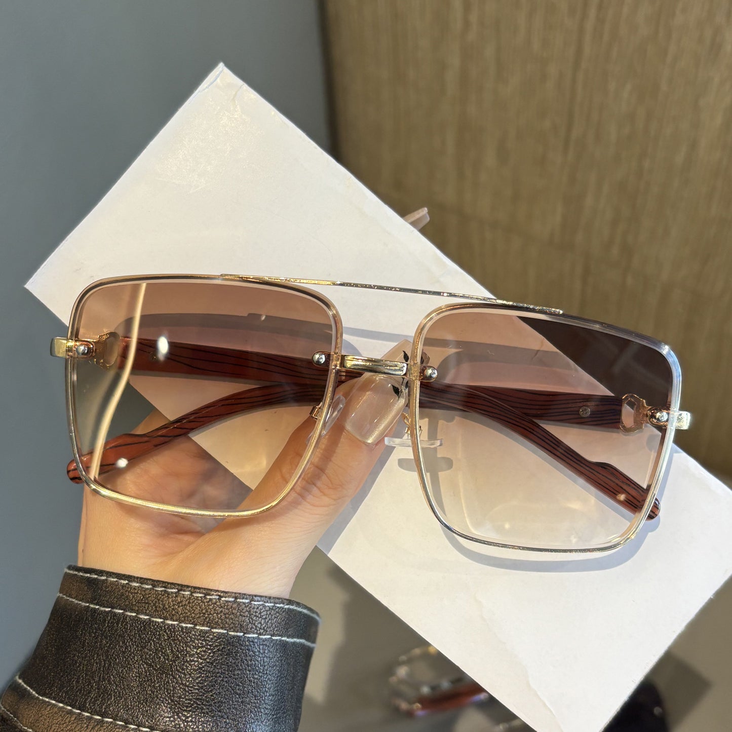 Oversized quadratische Rahmen-Sonnenbrille Brehn