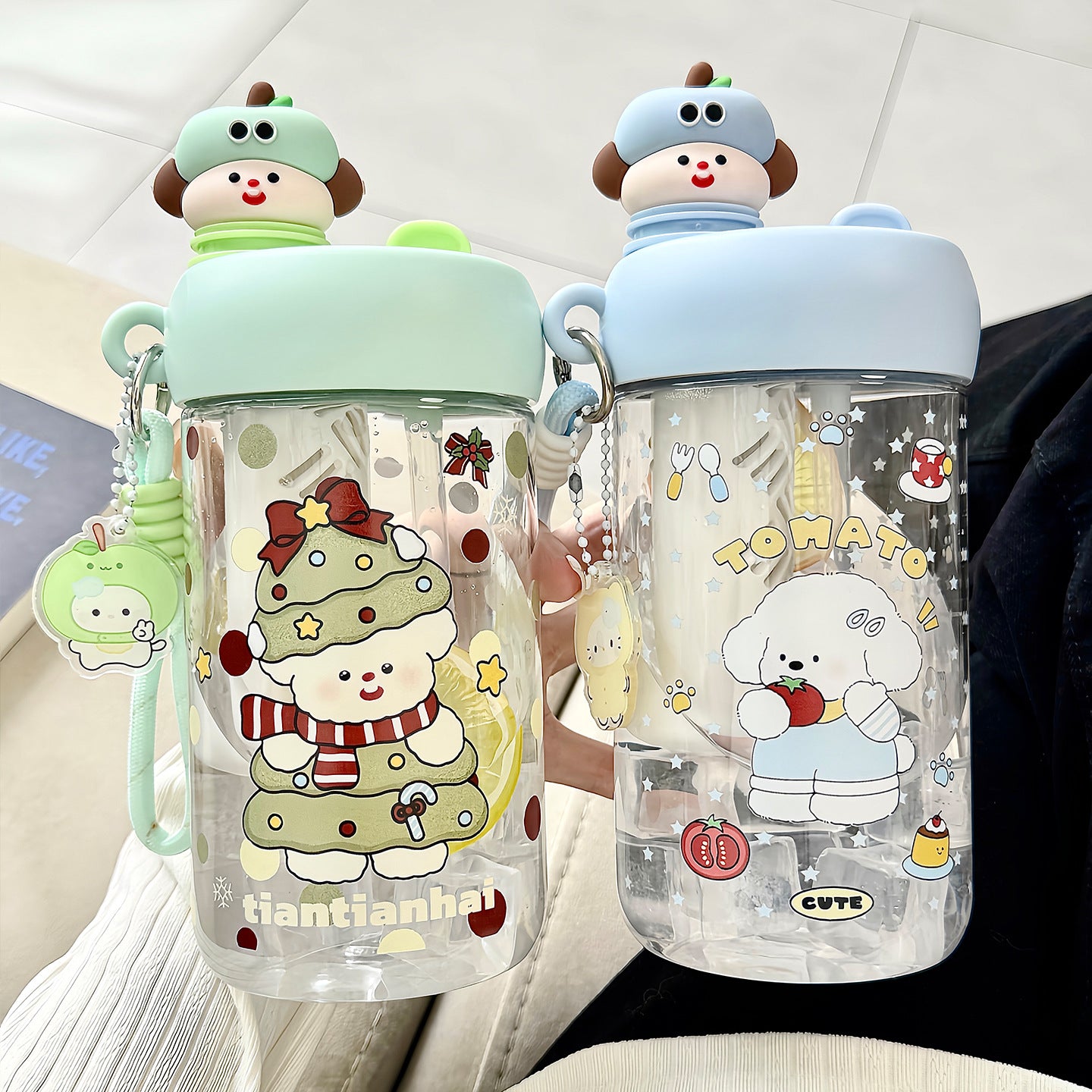 Unisex Trinkflasche mit fröhlichem Weihnachtsdesign Brehn