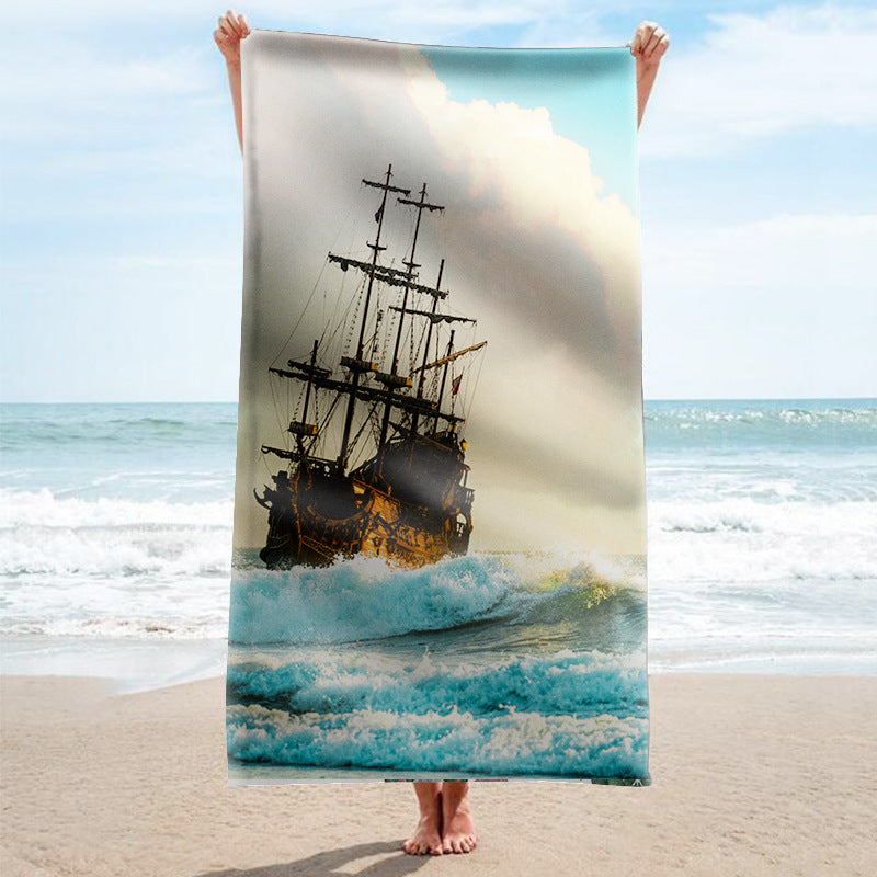 Strandtuch mit tropischem Flamingo-Muster Brehn
