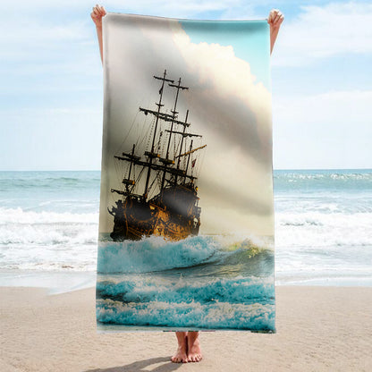 Strandtuch mit tropischem Flamingo-Muster Brehn
