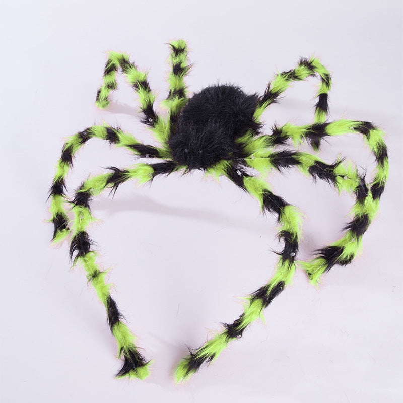 Halloween Haarreif mit Plüschspinne