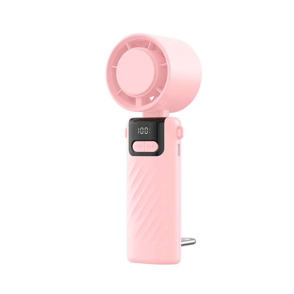 Unisex Digital Display Rechargeable Handheld Cooling Fan Brehn
