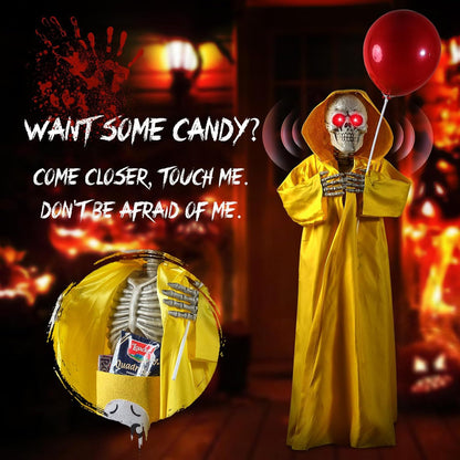 Animierte Halloween Skelett Deko Brehn