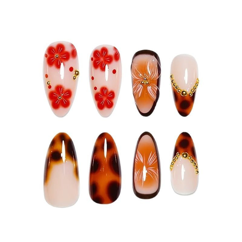 Künstlerisches Gel Florale Nagelverlängerungen Brehn