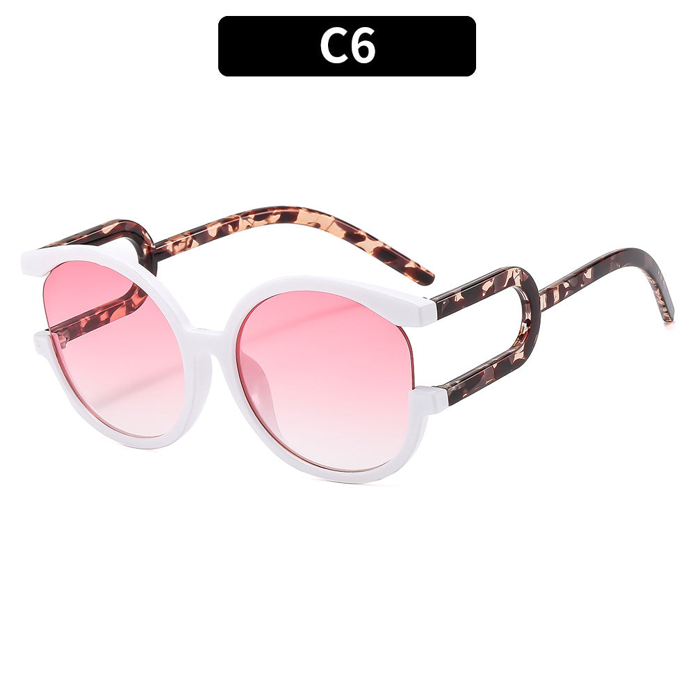 Klassischer Stil Stylish Übergroße Runde Sonnenbrille