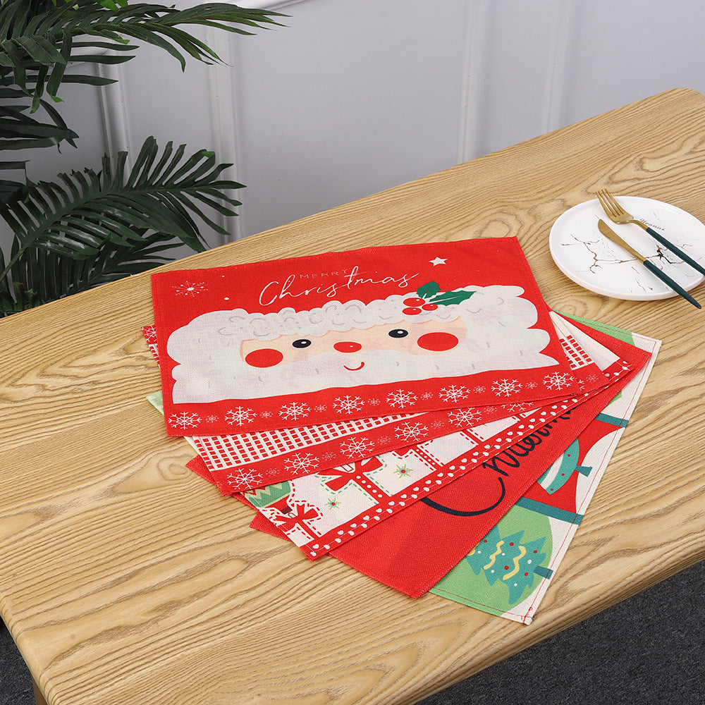 Weihnachtsplatzdeckchen mit festlichem Santa-Motiv Brehn