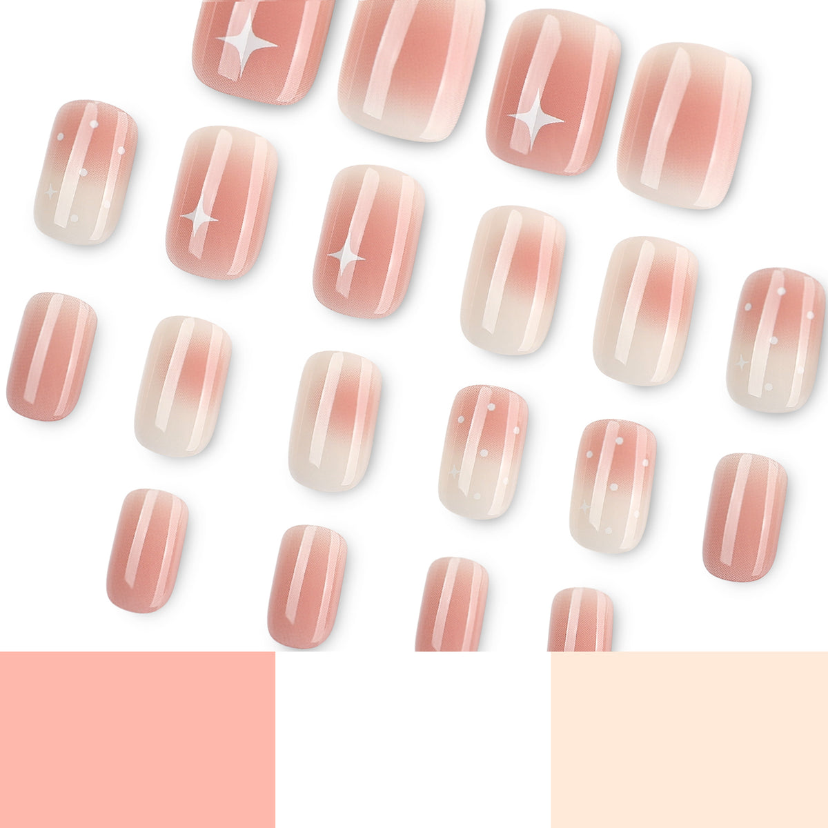 Nagelkunst mit Ombre-Effekt und Glitzerakzenten Brehn