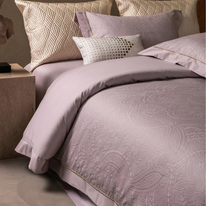 Luxuriöses gestepptes Paisley Jacquard Bettbezug Set